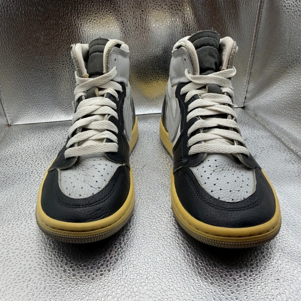 Size 6 Jordan 1 Retro High OG Craft Ivory Mens Grey Black Excellent FB9891-001